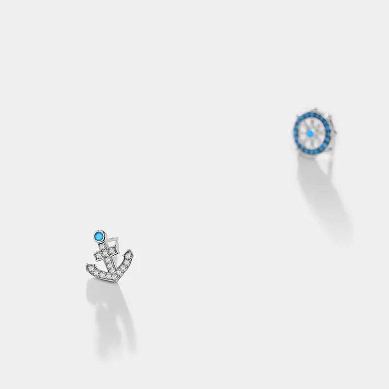 CENTURY&KINDLE S925 Silver Stud Earrings Women's-6