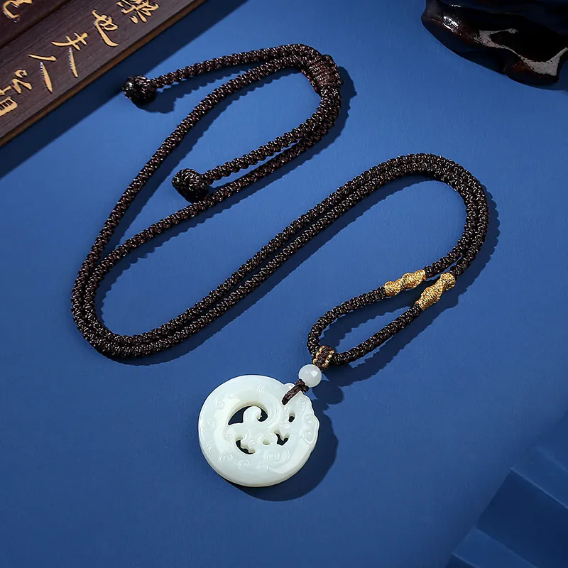 CENTURY&KINDLE Natural Chalcedony Necklaces Unisex-4