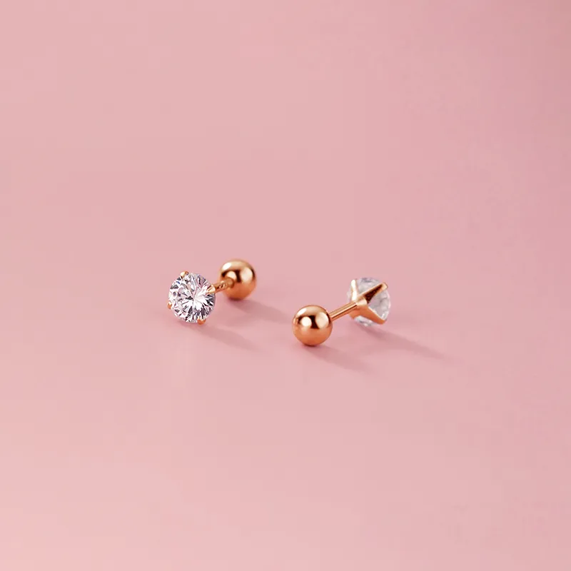 CENTURY&KINDLE S925 Silver Stud Earrings Women's-9