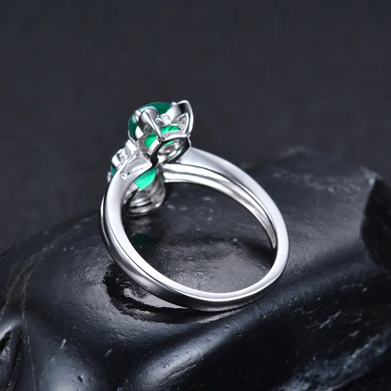 CENTURY&KINDLE Chalcedony Rings Women's-5