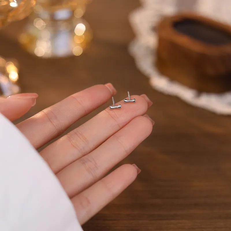 CENTURY&KINDLE 925 Sterling Silver Stud Earrings Unisex-2
