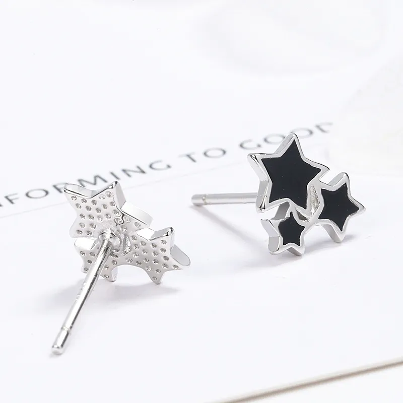 CENTURY&KINDLE S925 Silver Stud Earrings Women's-3