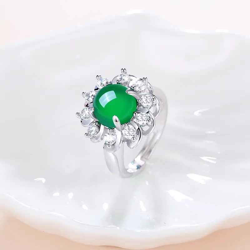 CENTURY&KINDLE Chalcedony Rings Women's-6