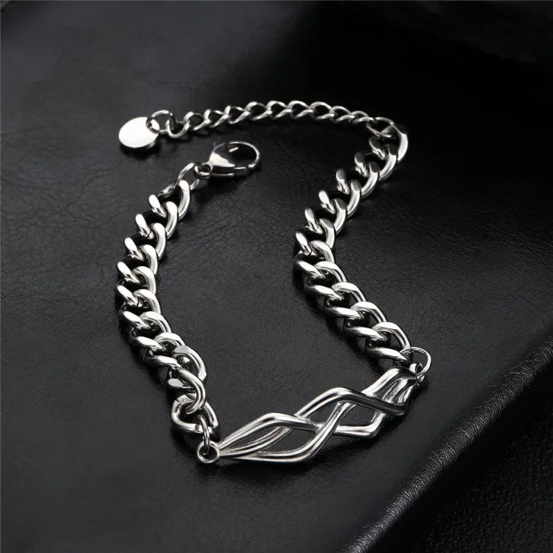 CENTURY&KINDLE Titanium Steel Bracelets Men's-1