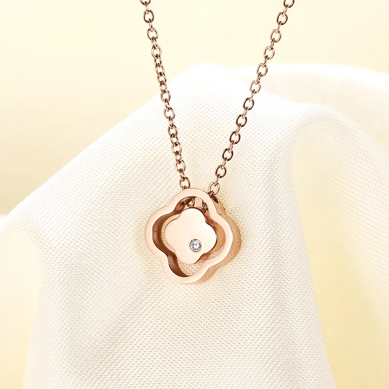 CENTURY&KINDLE 316L Titanium Steel Necklaces Women's-11
