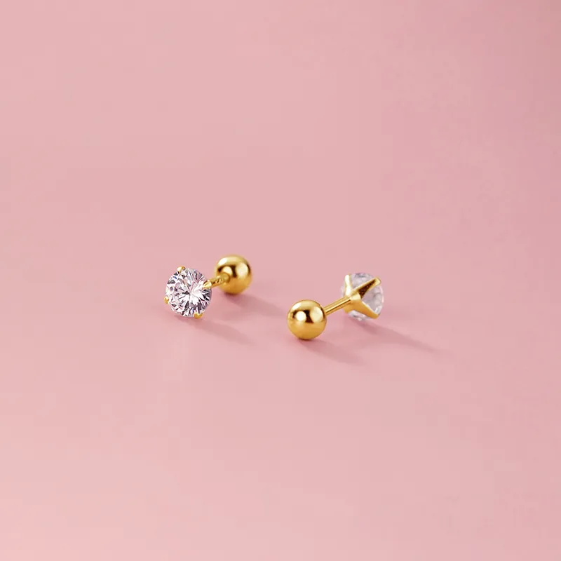 CENTURY&KINDLE S925 Silver Stud Earrings Women's-15