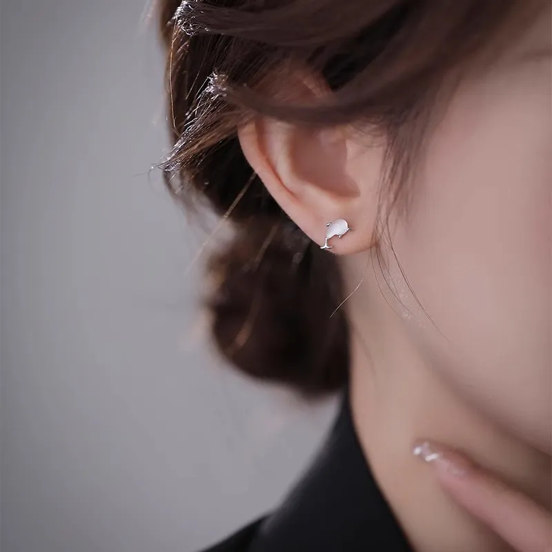 CENTURY&KINDLE S925 Silver Stud Earrings Women's-2