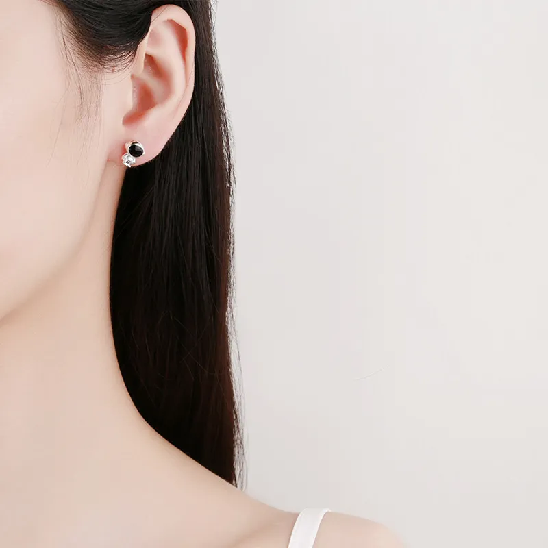 CENTURY&KINDLE S925 Silver Stud Earrings Women's-2