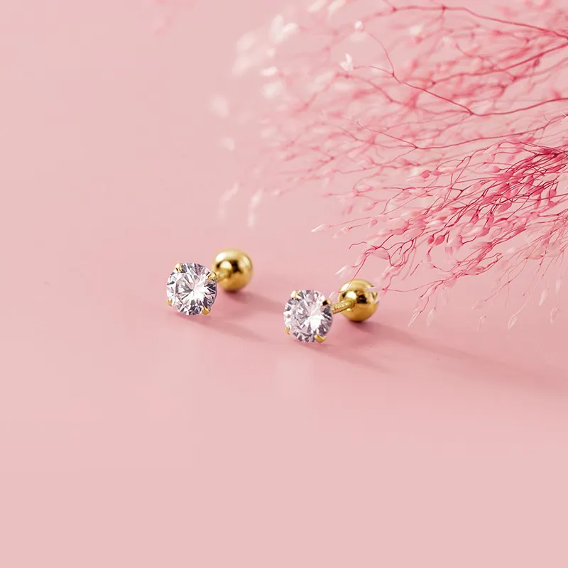CENTURY&KINDLE S925 Silver Stud Earrings Women's-14