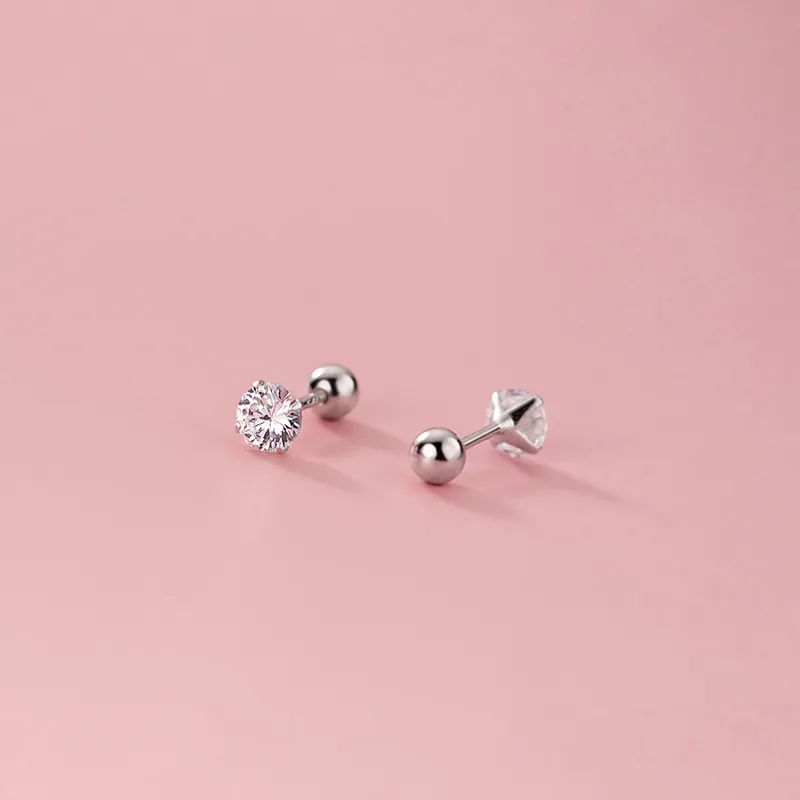 CENTURY&KINDLE S925 Silver Stud Earrings Women's-3