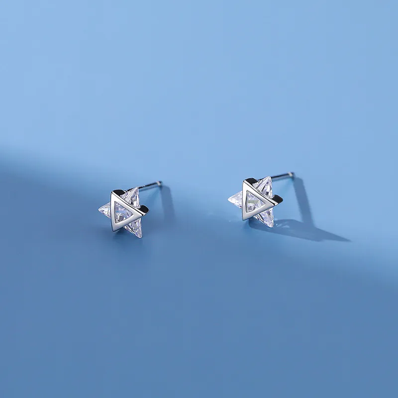 CENTURY&KINDLE S925 Silver Stud Earrings Women's-2