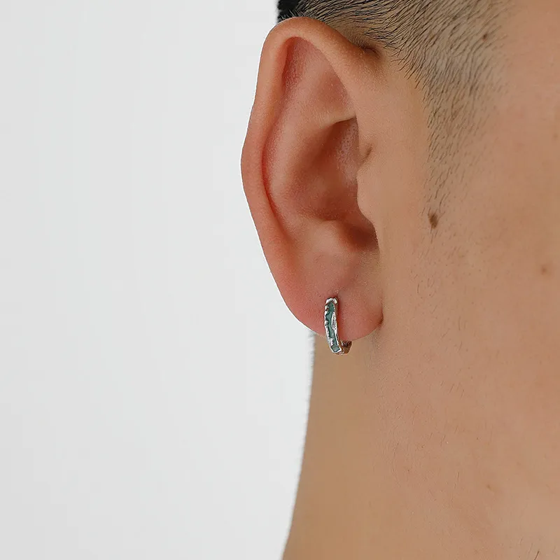 CENTURY&KINDLE S925 Silver Earrings Unisex-5
