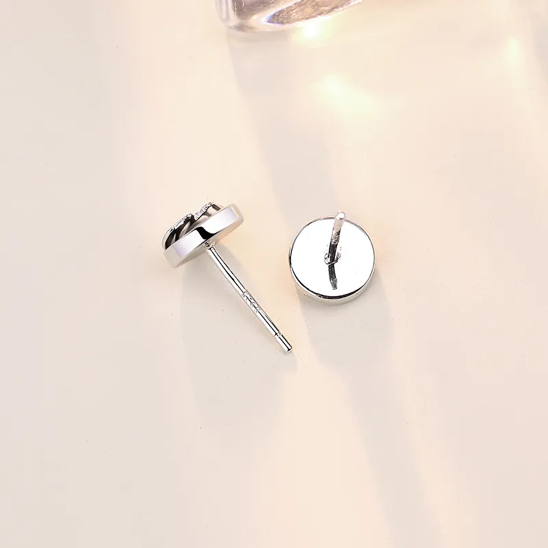 CENTURY&KINDLE Obsidian Stud Earrings Unisex-4
