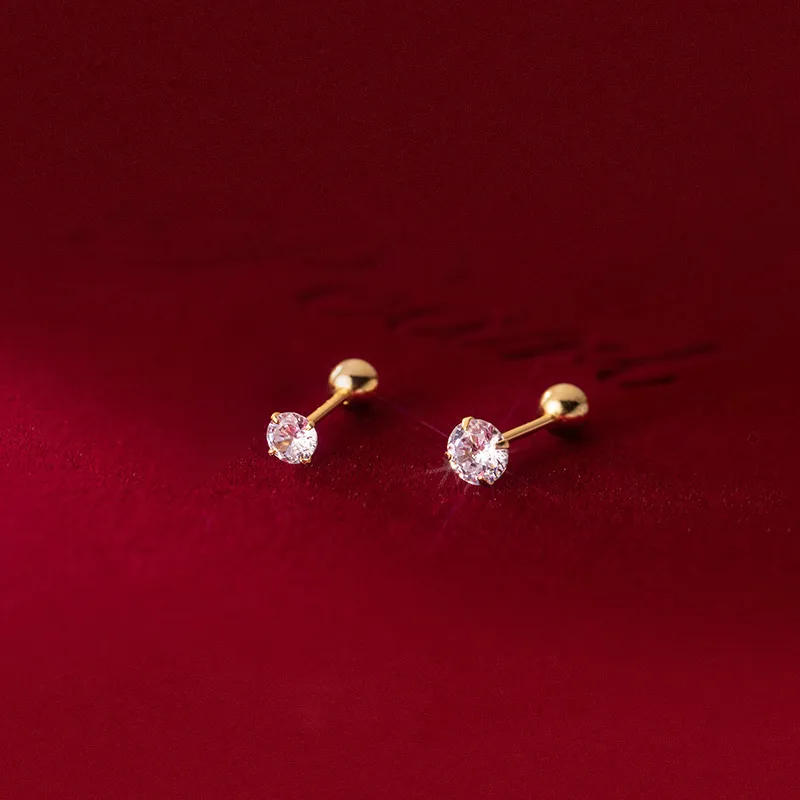 CENTURY&KINDLE S925 Silver Stud Earrings Women's-16