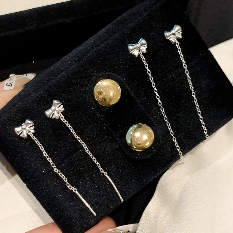 CENTURY&KINDLE S999 Fine Silver Drop Earrings Women's-2