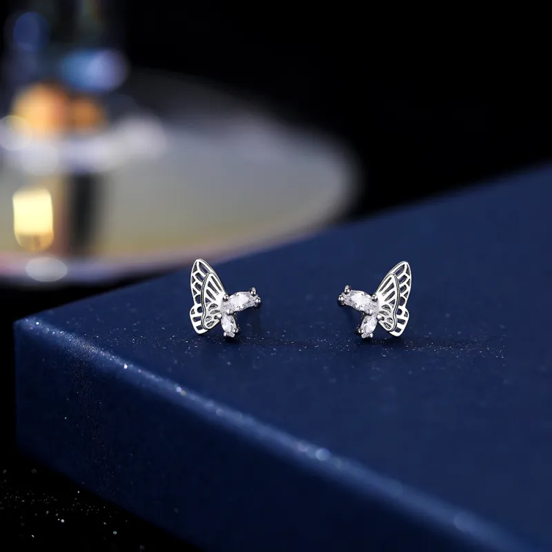 CENTURY&KINDLE 999 Fine Silver Stud Earrings Women's-1