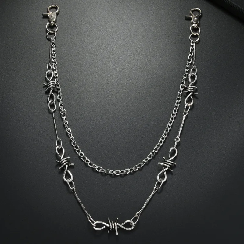 CENTURY&KINDLE Metal Pants Chains Unisex-1