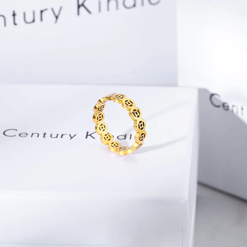 CENTURY&KINDLE 316L Titanium Steel Rings Women's-2