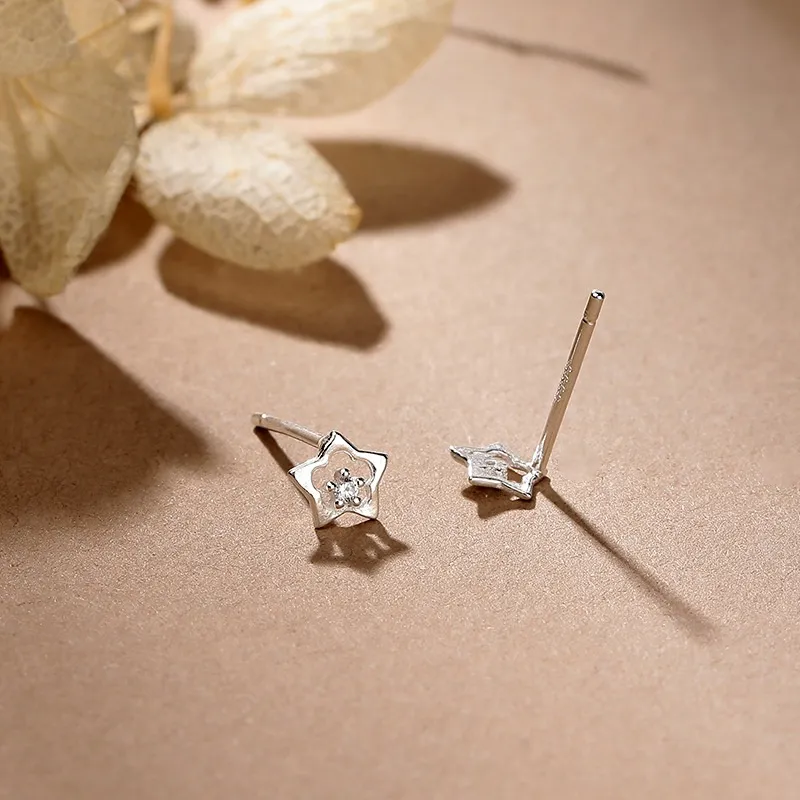 CENTURY&KINDLE 999 Fine Silver Stud Earrings Women's-1