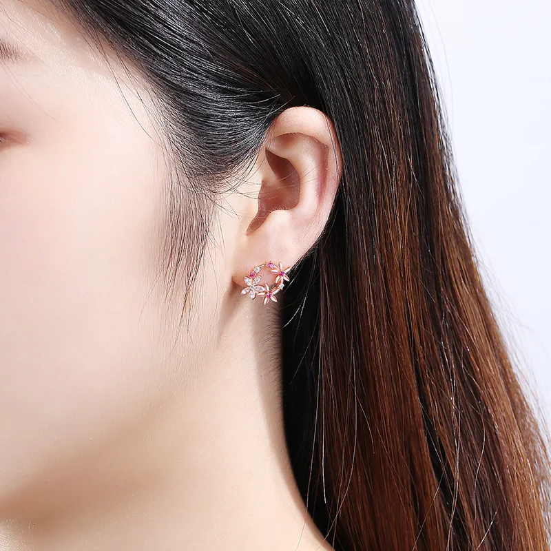 CENTURY&KINDLE S925 Silver Stud Earrings Women's-6