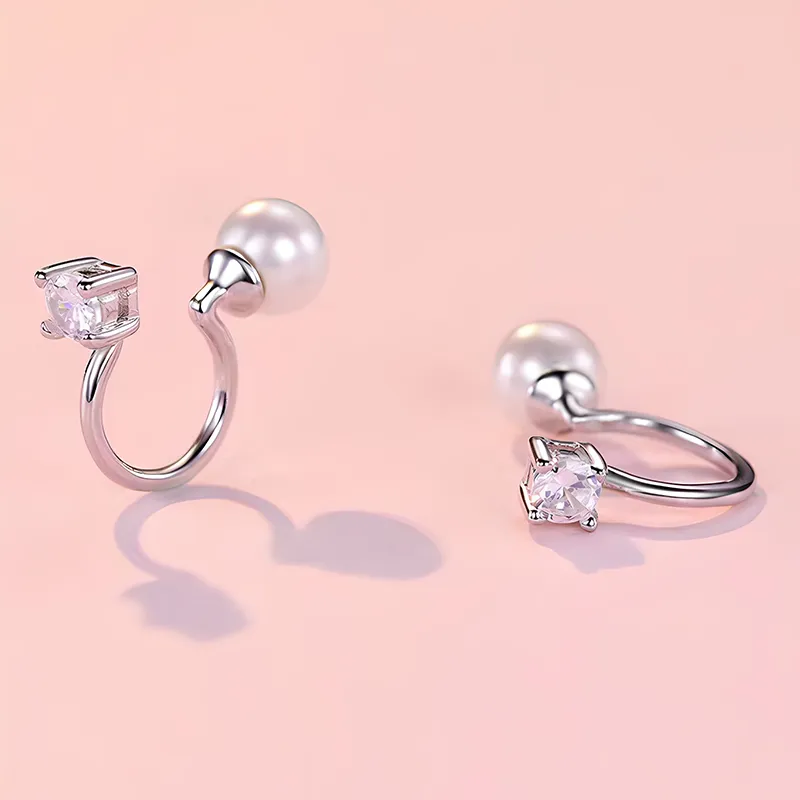 CENTURY&KINDLE S925 Silver Clip On Earrings Women's-2