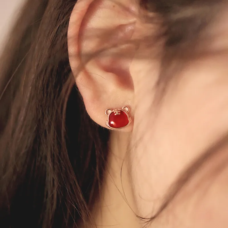 CENTURY&KINDLE Agate Stud Earrings Women's-6