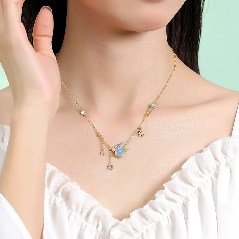 CENTURY&KINDLE S925 Silver Necklaces Women's-5