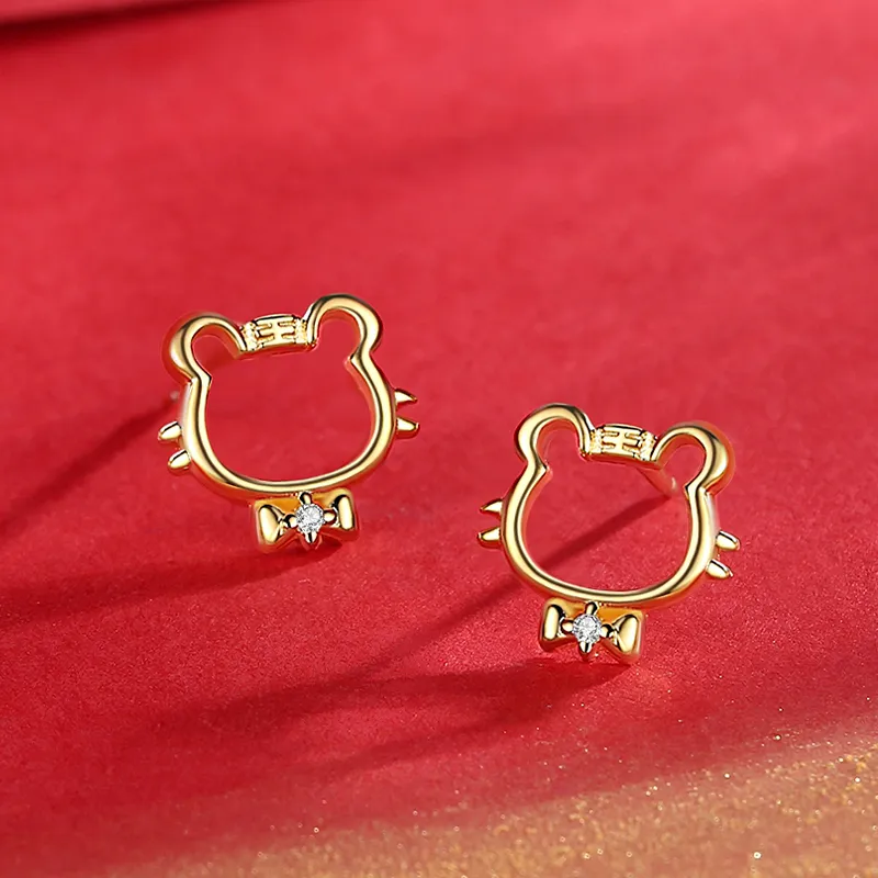 CENTURY&KINDLE S925 Silver Stud Earrings Women's-4