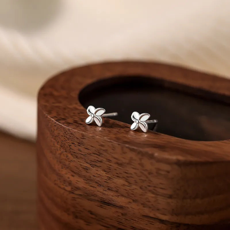 CENTURY&KINDLE 999 Fine Silver Stud Earrings Women's-3