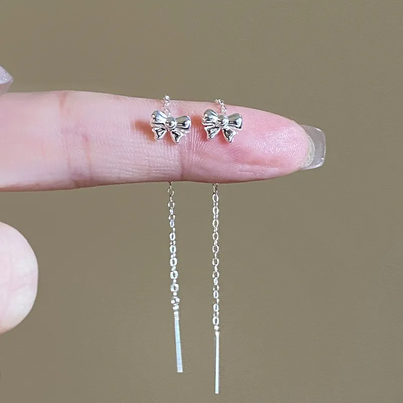 CENTURY&KINDLE S999 Fine Silver Drop Earrings Women's-5