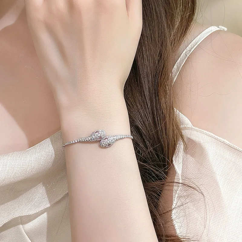CENTURY&KINDLE 925 Sterling Silver Bracelets Women's-5