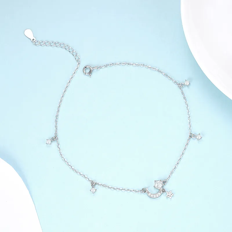 CENTURY&KINDLE S925 Silver Anklets Women's-1