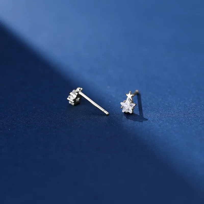 CENTURY&KINDLE S925 Silver Stud Earrings Women's-3