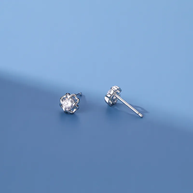 High Quality S925 Silver Jewelry Fashion Stud Earrings Women's-3