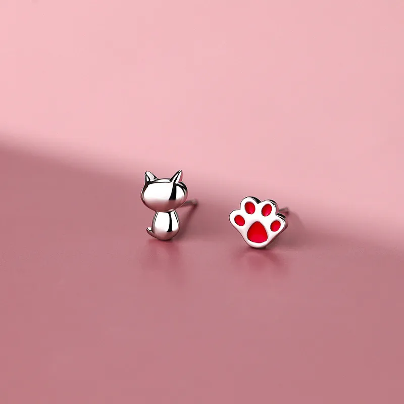 CENTURY&KINDLE S925 Silver Stud Earrings Women's-1