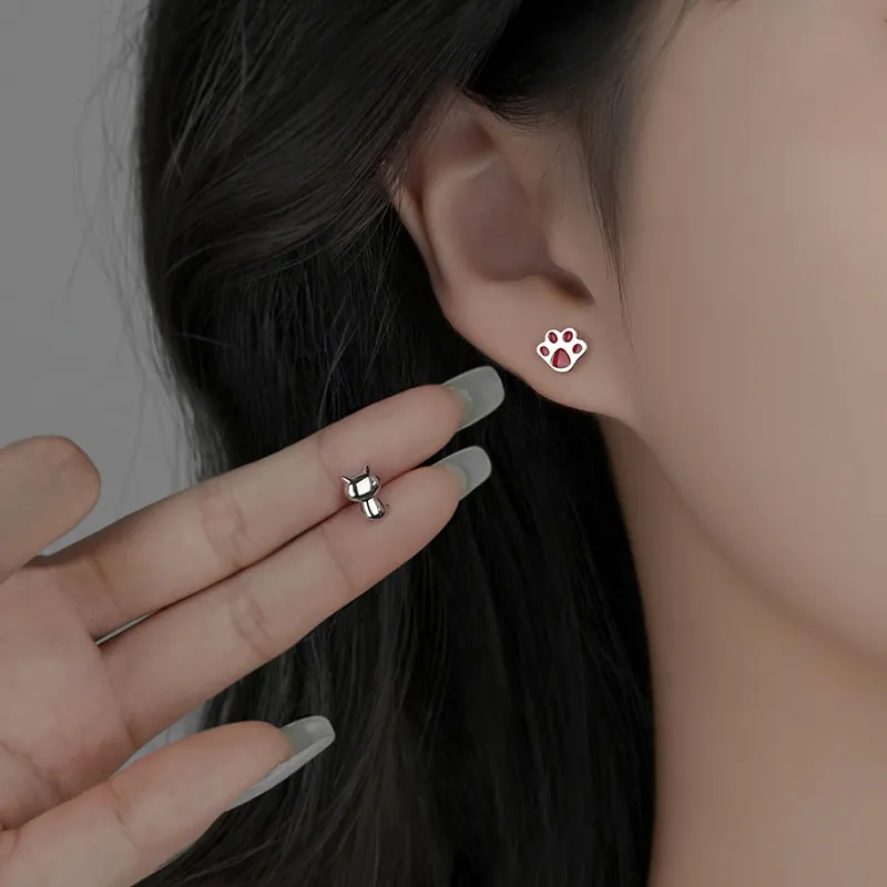 CENTURY&KINDLE S925 Silver Stud Earrings Women's-2