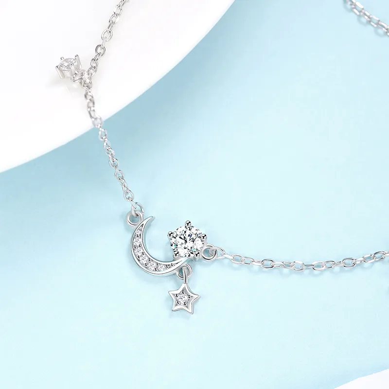 CENTURY&KINDLE S925 Silver Anklets Women's-2