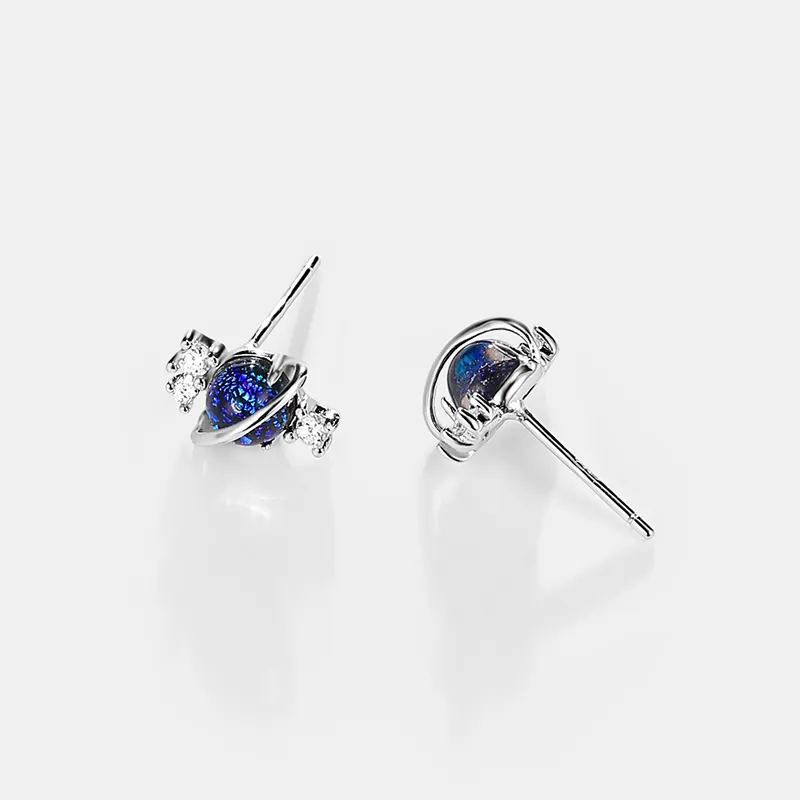 CENTURY&KINDLE S925 Silver Stud Earrings Women's-3