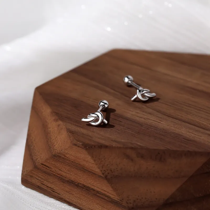 CENTURY&KINDLE 999 Fine Silver Stud Earrings Women's-1