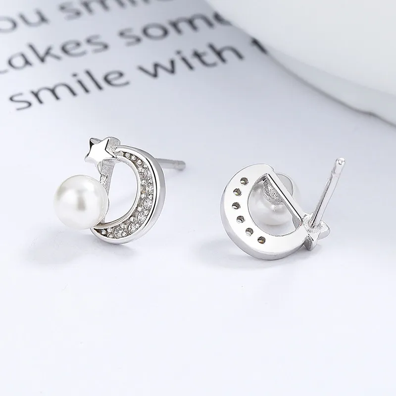 CENTURY&KINDLE S925 Silver Stud Earrings Women's-3