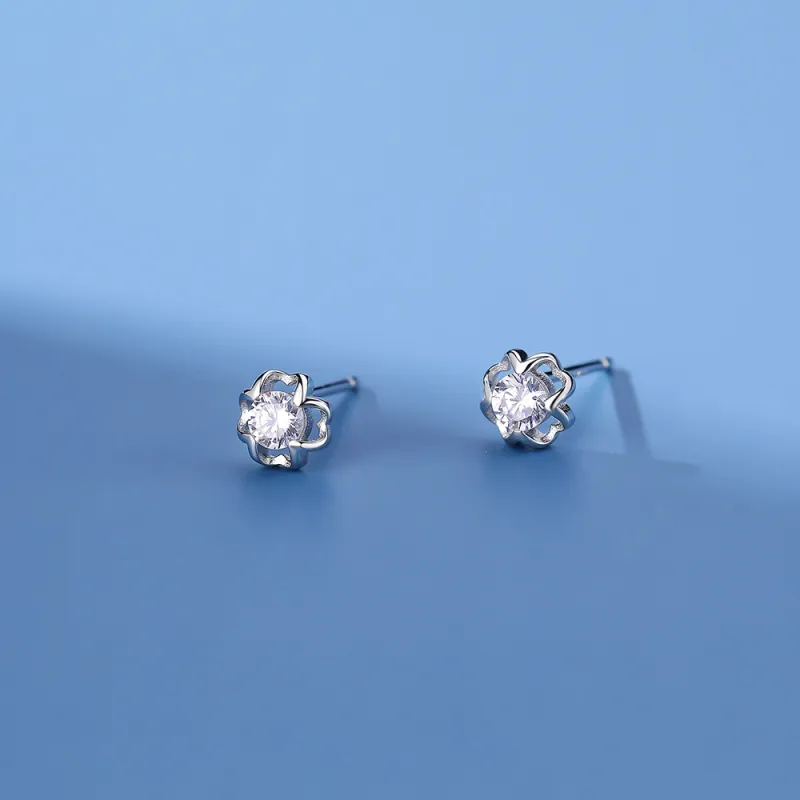 High Quality S925 Silver Jewelry Fashion Stud Earrings Women's-1