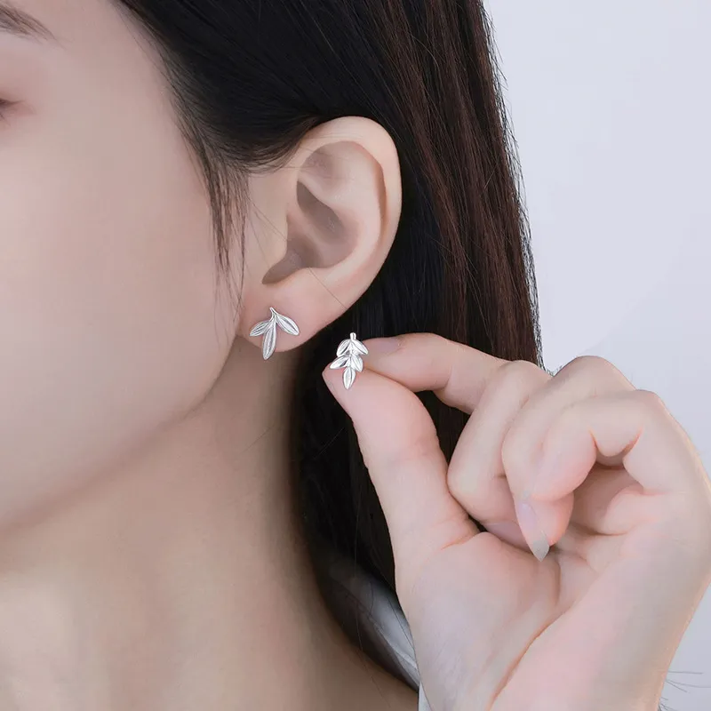 CENTURY&KINDLE 999 Fine Silver Stud Earrings Women's-3