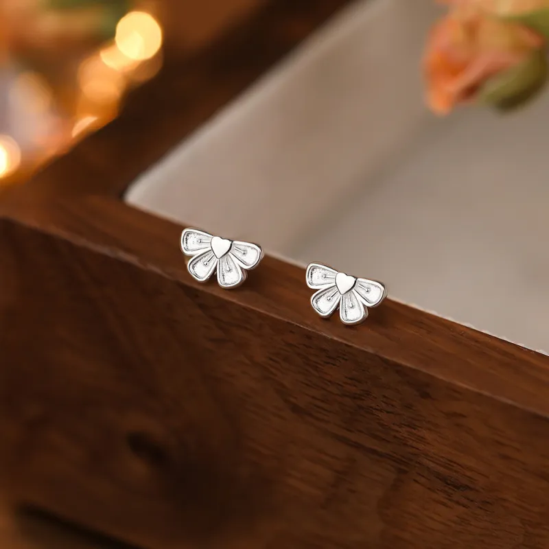CENTURY&KINDLE 999 Fine Silver Stud Earrings Women's-1