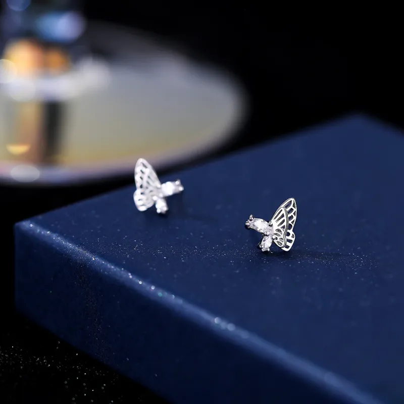 CENTURY&KINDLE 999 Fine Silver Stud Earrings Women's-2