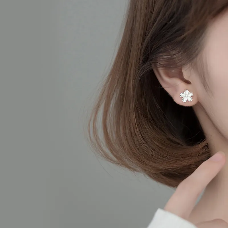 CENTURY&KINDLE S925 Silver Stud Earrings Women's-1