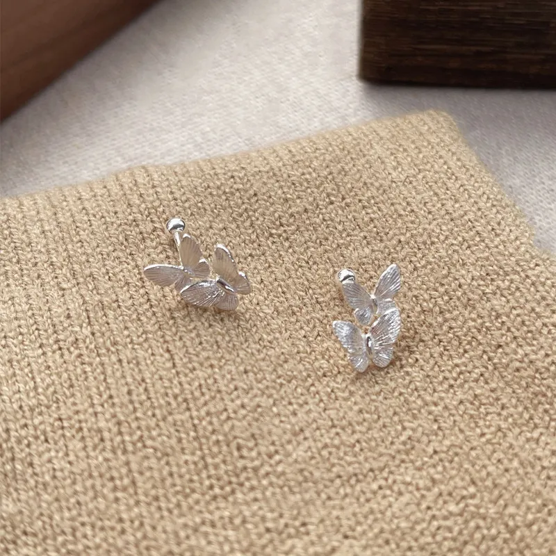 CENTURY&KINDLE S925 Silver Stud Earrings Women's-4