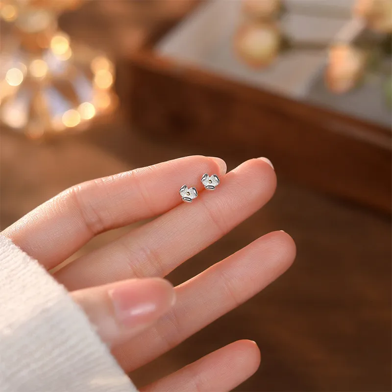 CENTURY&KINDLE S925 Silver Stud Earrings Women's-2