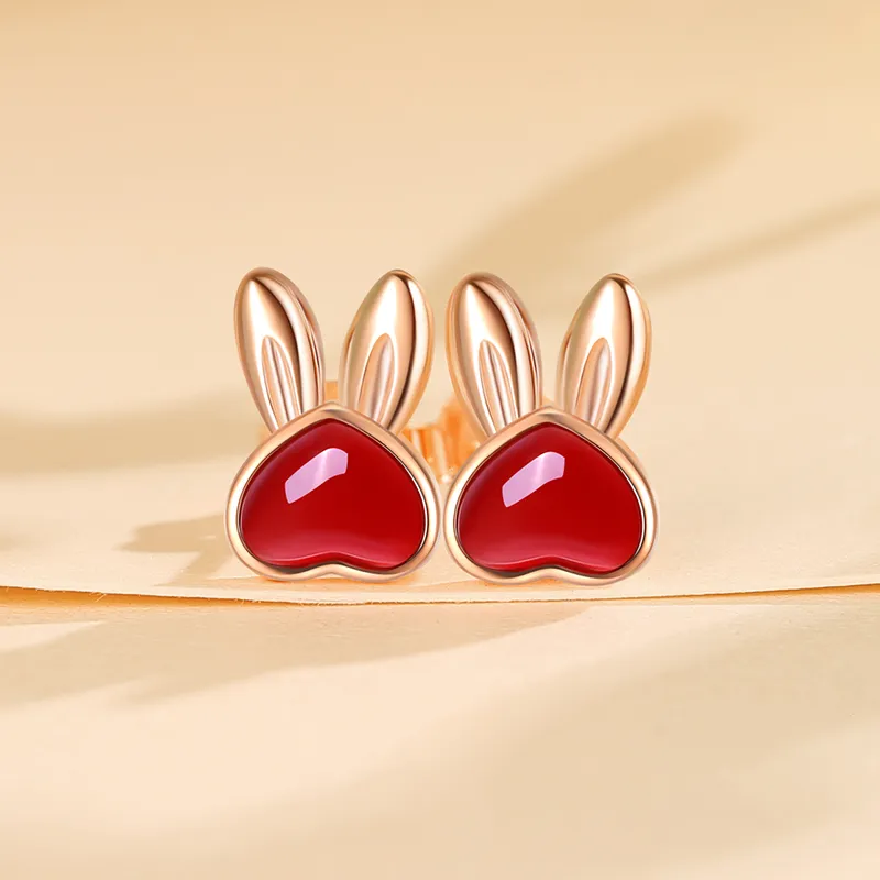 CENTURY&KINDLE Agate Stud Earrings Women's-4