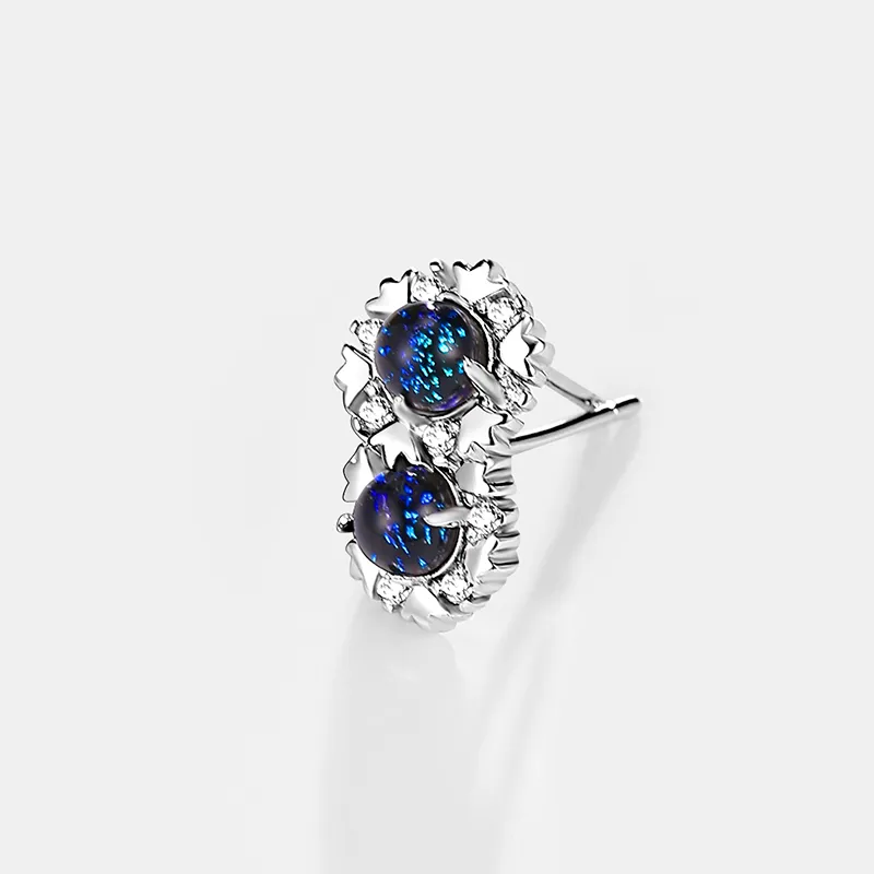CENTURY&KINDLE S925 Silver Stud Earrings Women's-3
