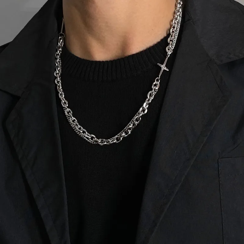 CENTURY&KINDLE Titanium Steel Necklaces Unisex-3